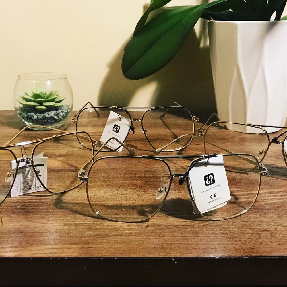 “Nerd” Frame Clear lens Sunglasses